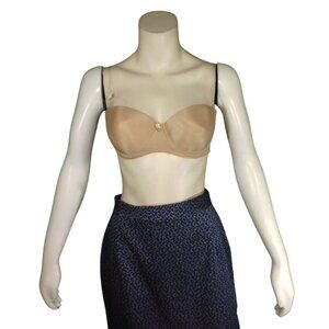 Women Tan Bra with clear straps